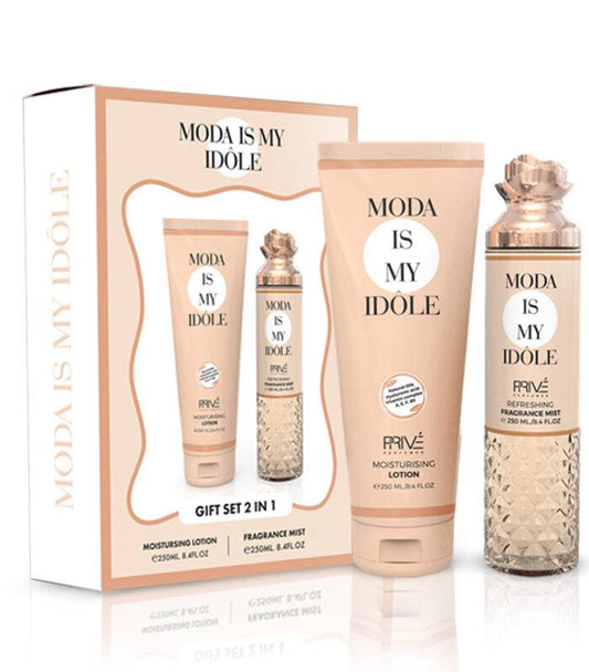 MODA IS MY IDOL FRAGRANCE MIST + LOTION GIFT SET 2 IN 1 - 100ML (3.40z) BY LE CHAMEAU