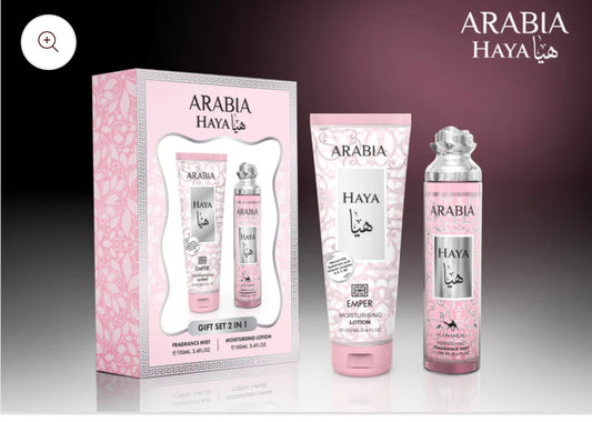 ARABIA HAYA FRAGRANCE MIST + LOTION GIFT SET 2 IN 1 - 100ML (3.40z) BY LE CHAMEAU