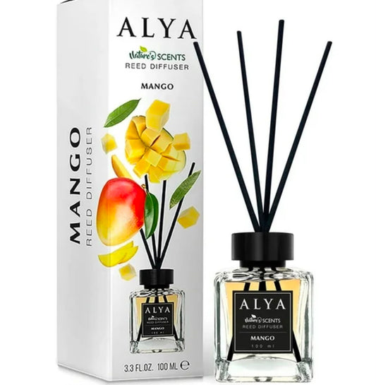ALYA- Mango 🥭 Reed Diffuser, 3.3 Fl Oz, 100 ml